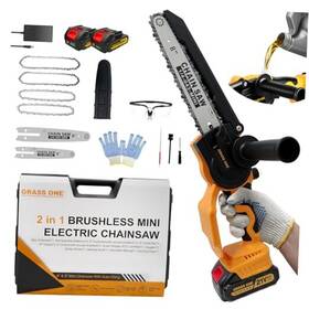 Grassone Gso688 Mini Chainsaw 8 Inch And 6 Portable Electric 2025 Upgrade Yellow