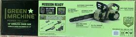 Green Machine 932495604613 16 Inch Chainsaw 62v Brushless 4 Ah Battery And Charge Gmcs6200 New