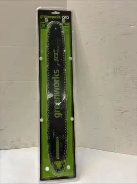 1801602 Greenworks - 18-inch Replacement Chainsaw Bar And Chain Combo Black