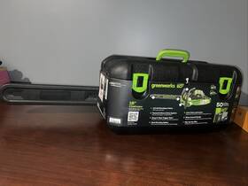 Greenworks 195526129288 60v 18 Inch 2.0kw Brushless Chainsaw W 4.0 Ah Battery 3 Amp Charger New