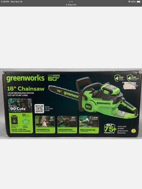 Greenworks 2028602 60v Stk 16 Inch Chainsaw Tool Only
