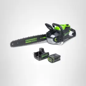 82cs34-4dp Greenworks Pro 82v 20 Inch 3.4 Kw Chainsaw And 4ah Battery Dual Rapid Charger