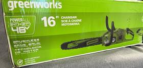 Greenworks 841821084318 48v 2x24v 16 Inch Cordless Chainsaw With Dual Charger - No Batteries