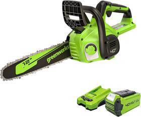 Greenworks 841821087630 40v 12 Inch Cordless Compact Chainsaw Great For Storm Clean-up Pruning