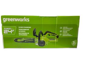 Greenworks Cs24b00 24v 10 Inch Cordless Battery Compact Chainsaw Tool Only
