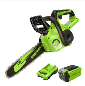 Cs40b210 Greenworks Super Sale 40v 12 Inch Gen2 Cordless Battery Chainsaw With 2.0 Ah And Charger