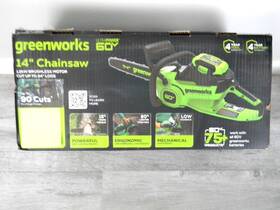 Greenworks Cs60l213 New Brushless 60volt 60v 14 Inch Chainsaw - Tool Only