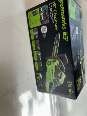 Cs60l2510 Greenworks 60v 16 Inch Chainsaw Tool Only New Open Box. 0008 Cs60l2510 Greenworks 60v 16 Inch Chainsaw Tool Only New Open Box. 0008