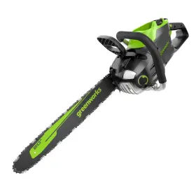 Cs80l04 Greenworks 80v 20 Inch Brushless Cordless Chainsaw Felling Pruning Tool Only Green