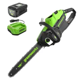 Cs80l2513 Greenworks 80v 16 Inch Brushless Cordless Chainsaw 2.5ah Battery And Charger