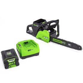 Greenworks North America 2004502 80v 16 Inch Brushless Chainsaw With 2.0 Ah Battery And Charger