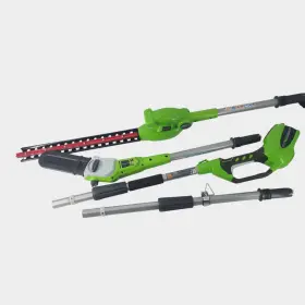 Psf303 Greenworks 40v 8 Inch Cordless 2-in-1 Pole Saw With 20 Hedge Trimmer Attachment