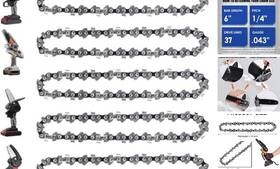 Gsshbr 748327993192 5 Pieces 6 Inch Mini Chainsaw Chain Replacement Accessories 37dl Pack