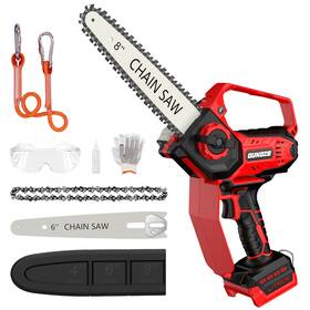 Gunoze 711663801629 Mini Chainsaw For Miwaukee M18 Battery 8-inch And 6-inch 2-in-1 Cordless Ele