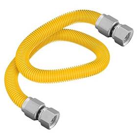 Highcraft 854263028666 60 Inch Gas Connector With Fittings Yellow Coated