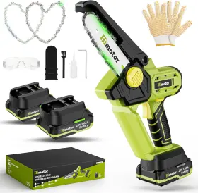 Y-him-c-0001 Himotor Mini Chainsaw Cordless 6 Inch Electric With 2 Packs Battery C