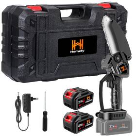 Homefy 898712260750 6 Inch Cordless Mini Chainsaw 21v Battery-powered Electric Handheld Saw For Tree