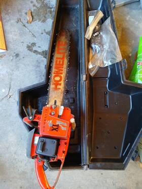 Homelite 10045b Vintage Super Xl Chainsaw Original Bar And Case Excellent Condition