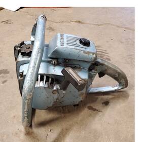 Homelite 21090318 Super Xl Gasoline Chainsaw Blue Metal Model Mpn