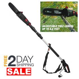 Hyper Tough Ht13-401-002-01 10 Inch Blade Corded Pole Saw 8.8 Ft Long Extension For Tree Trimming