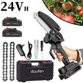 Ikaufen 980595375618 Chainsaw 4 Inch Cordless Rechargeable Wood Cutter Saw Chain Saws Electric For Makita