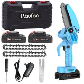 Ikaufen 980595376394 4 Inch Mini Chainsaw Electric Wood Cutter Cordless Chain Saw With 2 Battery And Us