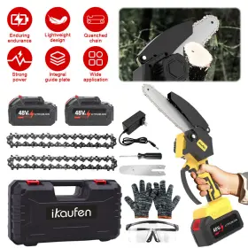 Ikaufen 980595429465 4/8-inch Electric Cordless Mini Chain Saw Portable Handheld