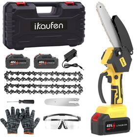 Ikaufen 980595430003 8 Inch Mini Chainsaw Cordless Brushless Handheld Chain Saw Power Wool Cutter Tool Us