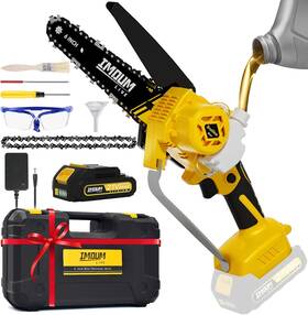 Imoumlive 711181137484 Mini Chainsaw Cordless 6inch Battery Powered Pruning Saw Powerful Electric Cha