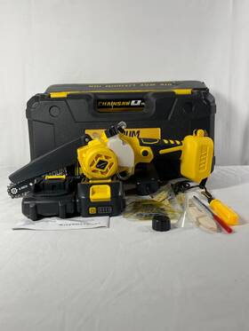 Imoumlive Dlj-6 Yellow Black Cordless Battery Powered 6 Inch Mini Chainsaw