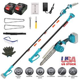 Imounetek 730056001262 Cordless Pole Saw Brushless Chainsaws Handheld Chainsaw With 21v Batteries