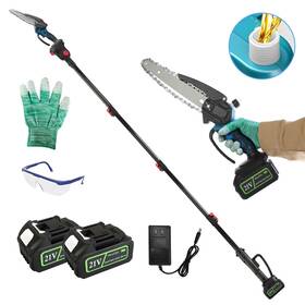 Imountek 730056001279 2-in-1 Cordless Electric Pole &mini Chainsaw With Extension Adjustable Length