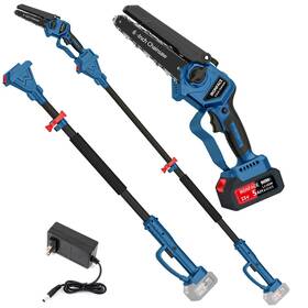 Ironface 735473974922 2-in-1 Cordless Pole Saw And Mini Chainsaw Combo For Makiita 18v 20v Ba