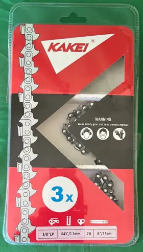 1b4q28x Kakei 3 - 6 Inch Chainsaw Blade 3/8 Lp .043 /1.1mm 28 /15cm