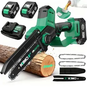 26815 Kimo 8-inch Mini Chainsaw Cordless 2 X 4.0ah Batteries And