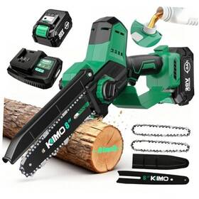 Kimo 795057235559 8-inch Mini Chainsaw Cordless 4.0ah Batteries And Fast 1 Battery