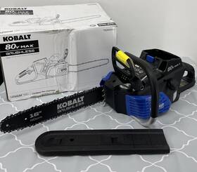 Kobalt 195526049760 80v Max Brushless Cordless 16 Inch Chainsaw Tool Only