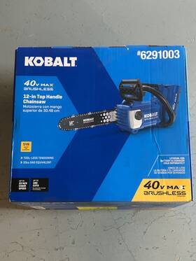 Kobalt 195532004982 40v Max Brushless 12 Inch #6291003 Top Handle Chainsaw Tool Only New