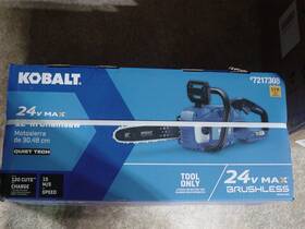 Kobalt 204b-03 Quiet Tech 24v 12-in Brushless Chainsaw Kcs Tool Only