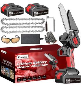 Kwionsi Asinb0c4yqls52 Mini Chainsaw 6 Inch With Safety Lock Portable Electric Lithium-charge