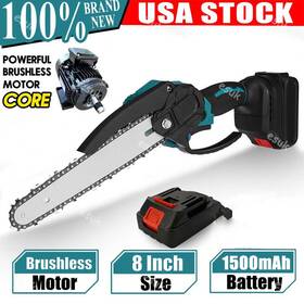 Led-superstore68 Y1q7cx6r41un2 8 Inch Cordless Electric Mini Chainsaw Chain Saw Tree Wood Cutter Pruning