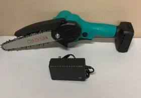 Leruorx 705353063275 Leruox 6 Inch Cordless Battery Powered Mini Chainsaw With Safety Lock No