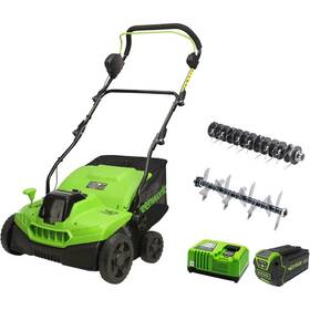 Lism 711181294477 Greenworks 40v 2-in-1 Dethatcher / Scarifier 5ah Usb Battery And Rapid Charge