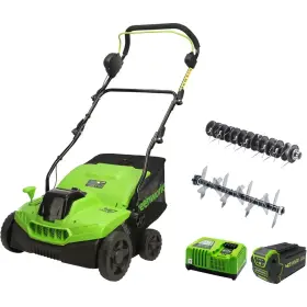 Lism 711181294477 Greenworks 40v 2-in-1 Dethatcher / Scarifier 5ah Usb Battery And Rapid Charge