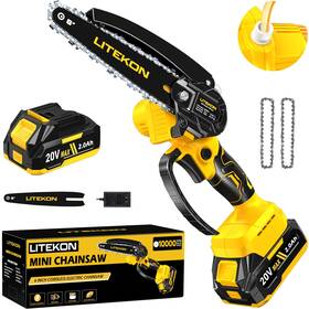 Litekon 720141060106 Mini Chainsaw With 1000w High Power Motor - 36ft/s Cordless Wi