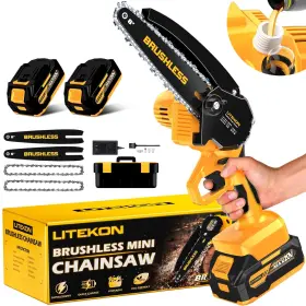 Litekon 790864452052 Mini Chainsaw 6 Inch Electric Chain Saws With 1000watts Brushless Motor And