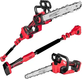 Loascoty 313102438498 2-in-1 Cordless 10-inch Pole Saw And Chainsaw Compatible With Milwaukee M18 18v