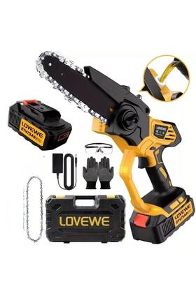 Lovewe Jy-cho701 Handheld Chainsaw Cordless 6 Inch 650 Watt 3.0ah Battery Case Kit