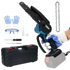 Lukar 975389213713 Mini Chainsaw Cordless 6 Inch For 18v Battery Small Handheld Chain Saw With O