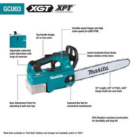 Makita Gcu03m1 Brushless Battery Top Handle Electric Chainsaw Kit Automatic Chain Oiler